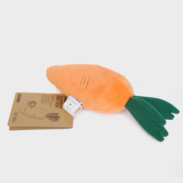 HOWLPOT Carrot Dog Pet Crinkle Rustle Chew Plush Toy Training Stress Relief Rustle Sound Play Treats Hide Emotional Stability Red Korea
